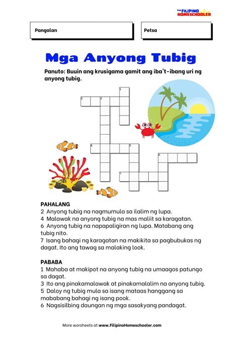 Anyong Tubig At Mga Halimbawa — The Filipino Homeschooler