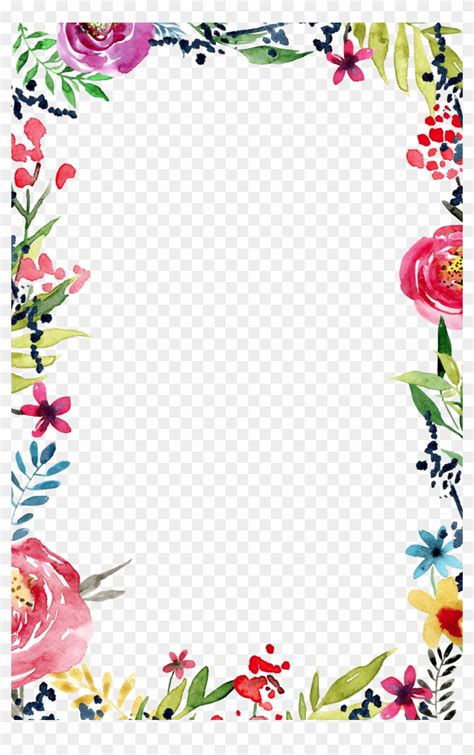 So, all documents made with the particular template will reflect the exact same structure and layout. Frame Templates Free - Flower Border Transparent ...