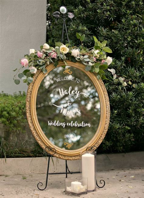 Wedding Mirror Sign The Perfect Wedding Welcome Sign Love Storey