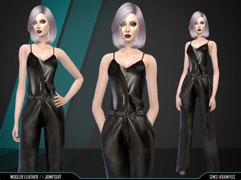 Mugler Leather Jumpsuit The Sims 4 Catalog