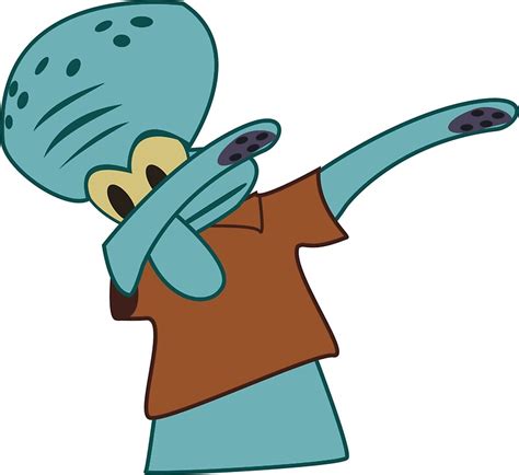 Squidward Dab Stickers By Sweetslay Redbubble