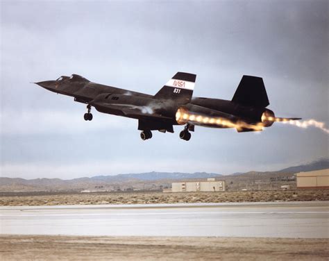 Sr 71b In Full Reheat For Takeoff In From Edwards Afb In The 1990s