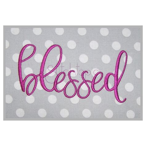 Blessed Embroidery Font 1 125 15 2 Etsy