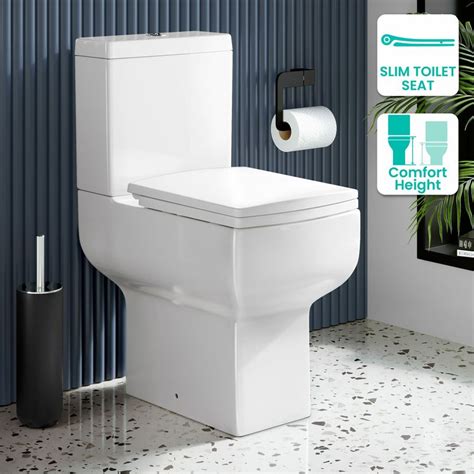 Portland Comfort Height Close Coupled Toilet With Slim Seat