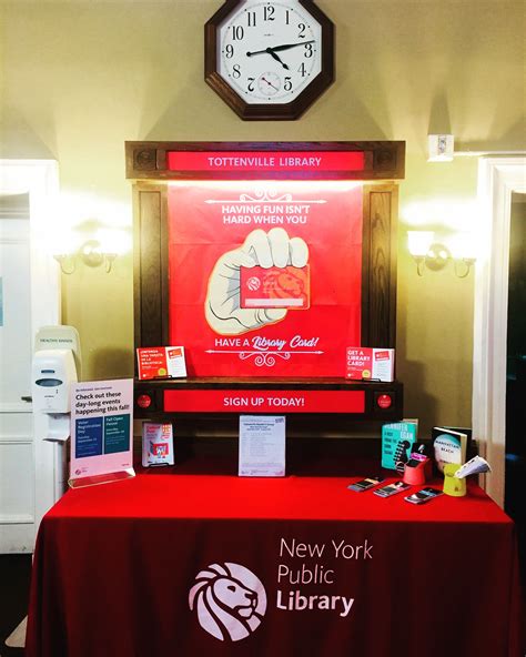 2018 September Library Card Sign Up Month Display At Nypl Tottenville