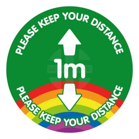 Please Keep Your Distance 1 Metre School Floor Graphic Sticker