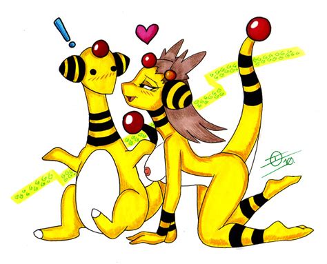 rule 34 all fours ampharos anthro anthrofied blush breasts color female feral furrification