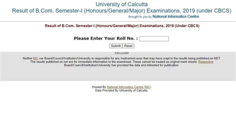 Calcutta University Bcom 1st Sem Results 2020 Declared Direct Link To