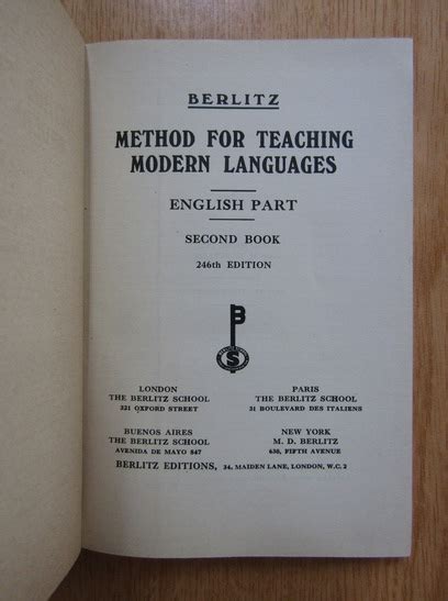 M D Berlitz Method For Teaching Modern Languages Cumpără