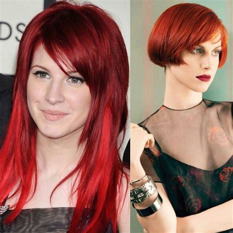 By Nothingbutpixies Red Orange Hair Before And After Haircut Fringe