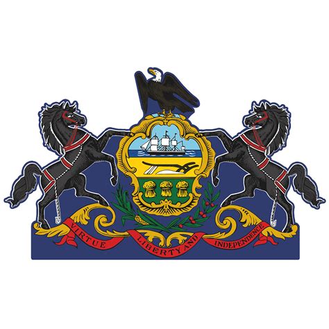 Pennsylvania State Flag Coat Of Arms Seal Insignia Cardboard Cutout