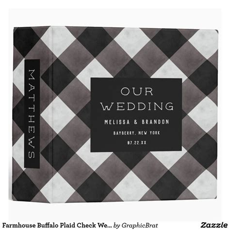 A Wedding Album With Black And White Checkered Pattern On The Front Featuring An Image Of