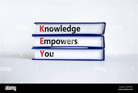 Key Knowledge Empowers You Symbol Books With Words Key Knowledge