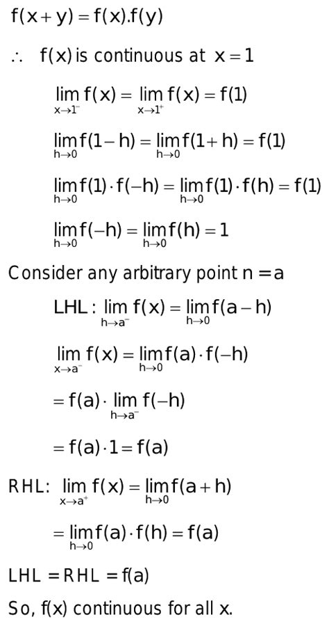 A Function F X Satisfies The Following Propertyf Xy Flx Fy Show That The Function F X