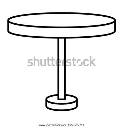 Vector Circular Table Outline Icon Design Stock Vector Royalty Free