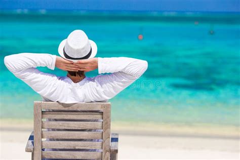 Young Man Enjoying Summer Vacation On Tropical Stock Image Image Of Clear Enjoying 53890449