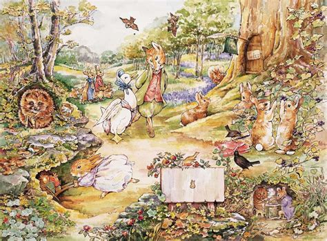 Country Woodlands Wall Mural By Beatrix Potter Murals Your Way