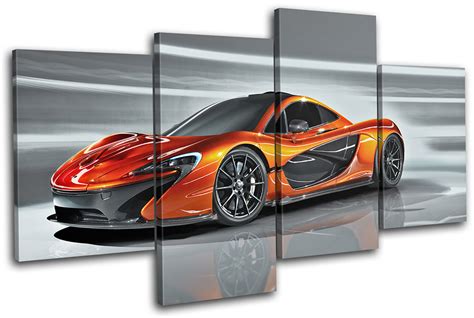 Mclaren P1 Exotic Supercar Cars Multi Canvas Wall Art Picture Print Ebay