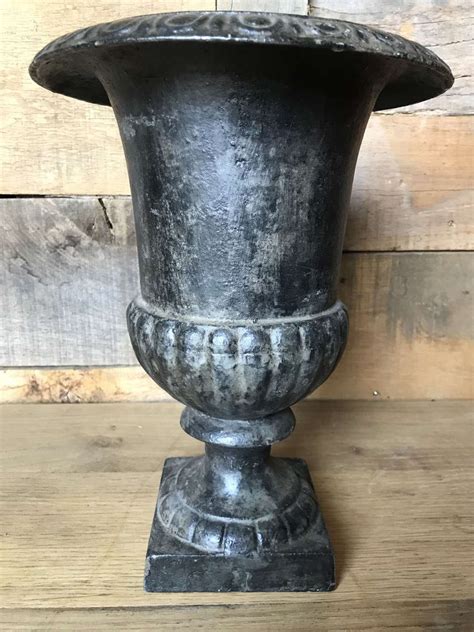 Cast Iron Garden Urn In Antique Urns