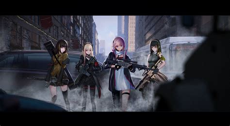 Download 3840x2400 On Street Grils Frontline Anime Girls With Gun 4k