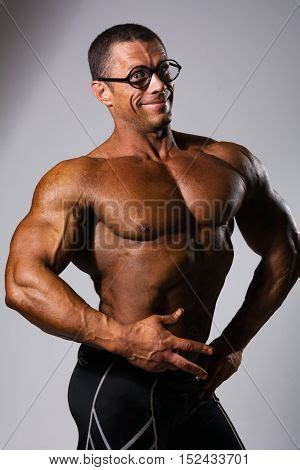 Happy Muscular Man Image Photo Free Trial Bigstock