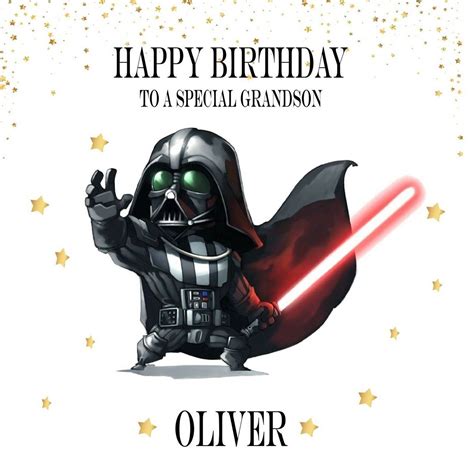 Personalised Star Wars Darth Vader Birthday Card Ebay
