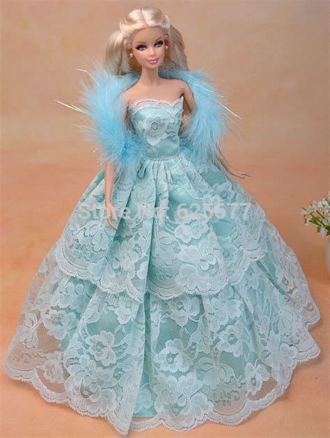 barbie beautiful blue lace dress barbie dress barbie gowns barbie dress fashion