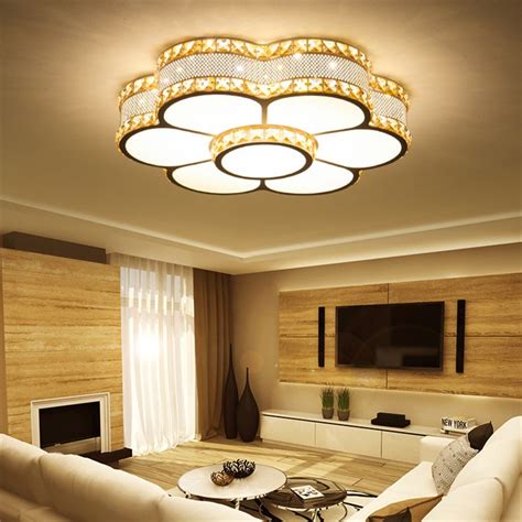 Modern Led Ceiling Lights For Living Room Bedroom Study Room Crystal