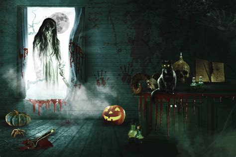 Halloween Digital Backdropghost Backgroundscary Halloween Filtergrade