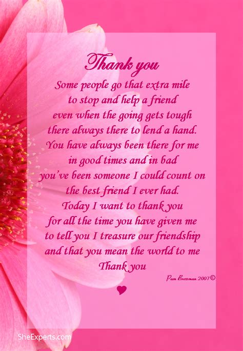Thank You For Your Friendship Poem Welcome To Repin And Share Enjoy