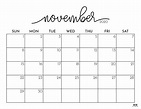 Free Printable November 2020 Calendars | Printabulls