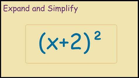 (x+2)^2 expand and simplify using FOIL method - YouTube