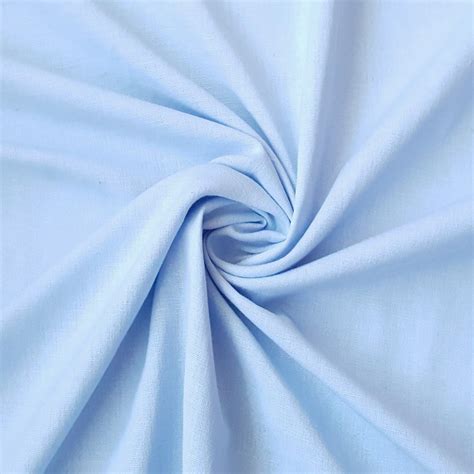 Light Blue Cotton Linen Fabric By The Yard Decorative Linen Etsy