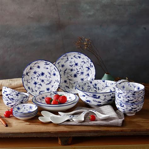 Best Bulk Blue And White Ceramic Kitchen Dinnerware Big Noodle Soup