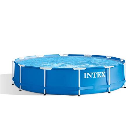 Intex 12 Ft X 12 Ft X 30 In Metal Frame Round Above Ground Pool With