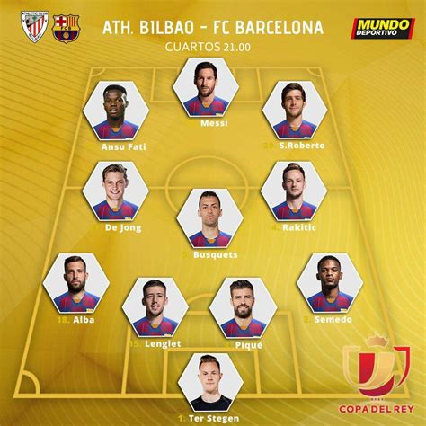 رسمی ترکیب بارسلونا برای بازی مقابل اتلتیک بیلبائو اعلام شد بارسانیوز