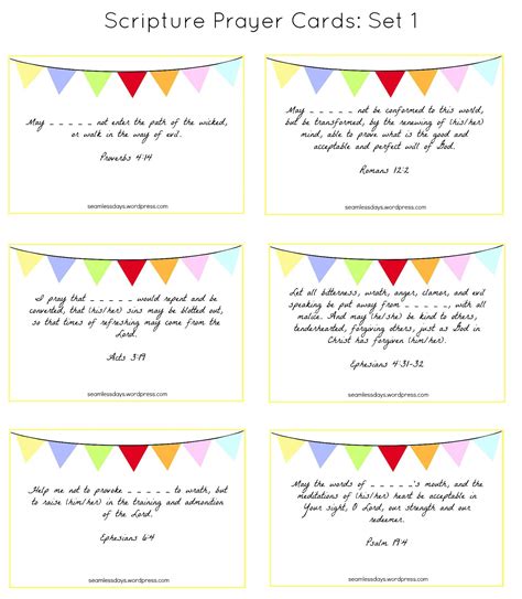 Free Printable Prayer Cards Template