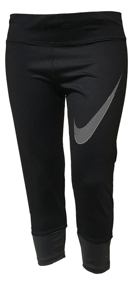 Buy Nike Womens Plus Size Power Yoga Running Crop Pants Blackwhite