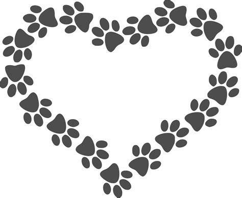 Paw Print Heart Decal Can Be Monogrammed Heart Decals Paw Print