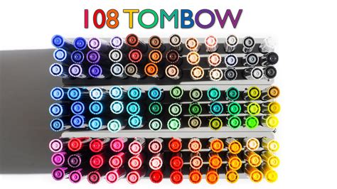 Tombow Abt Dual Brush Markers Sort Swatch And Complete List Of Color Names Youtube