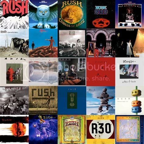 Rush Album Art Compliation Rush Albums Caress Of Steel Cool Bands