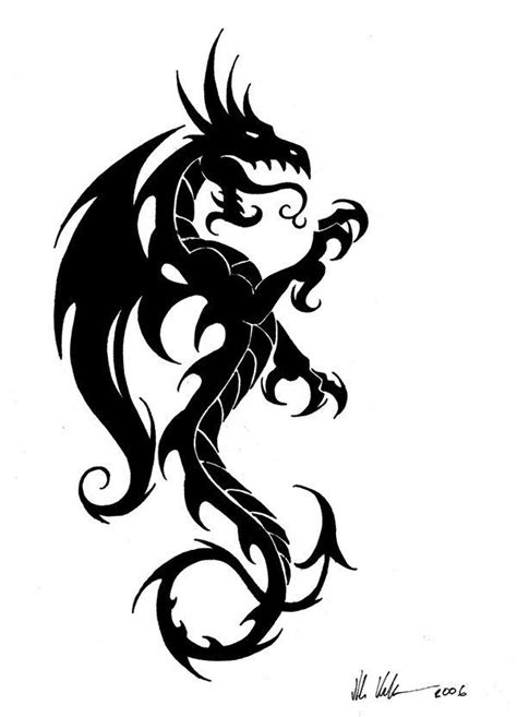 49 Great Black Tribal Dragon Tattoo Designs For New Project In Design