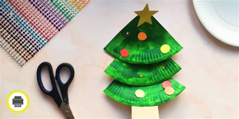 Christmas Tree Paper Plate Craft Paper Crafts For Eyfs