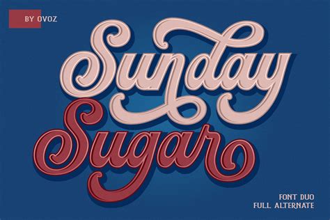 Sunday Sugar Is A Beautifully Rounded Handwritten Font With A Vintage