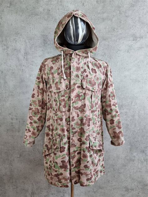 Military 1959 Iconic Austrian Pea Dot Duck Camo Hooded Parka Jacket