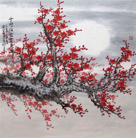 Cherry Blossom Paintings Original Art Chinese By Art68 On Etsy 21800
