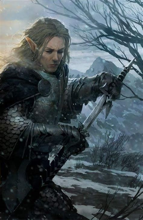 Elven Winter Warrior Elf Warrior Fantasy Heroes Fantasy Warrior