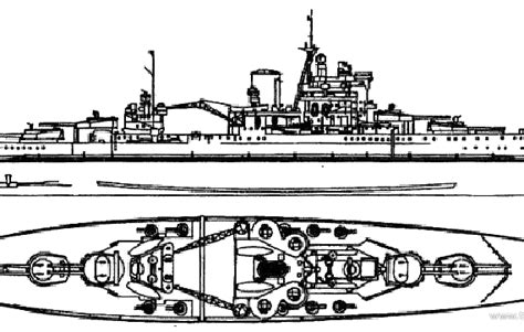 HMS Queen Elizabeth Battleship 1941 Drawings Dimensions