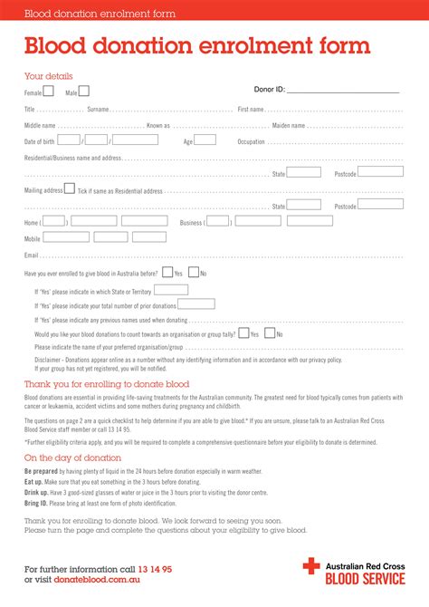 Free 4 Blood Donation Forms In Pdf Ms Word