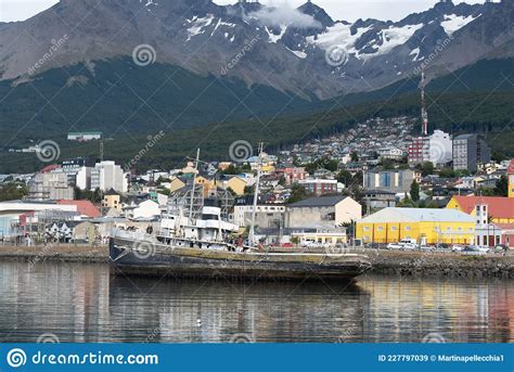 Ushuaia Argentina April 04 2018 Ships At The Port Of Ushuaia The